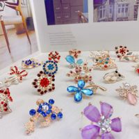 Glam Geometric Alloy Inlay Artificial Pearls Rhinestones Women's Brooches main image 5