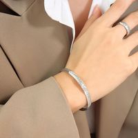 Großhandel 1 Stück Ins-stil Korn Titan Stahl 18 Karat Vergoldet Ringe Armbänder sku image 5