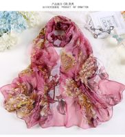Women's Casual Flower Polyester Chiffon Scarves & Gloves main image 4