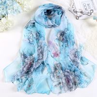 Women's Casual Flower Polyester Chiffon Scarves & Gloves sku image 2