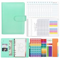 Creative Solid Color Imitation Leather Page Bookkeeping Notebook 1 Piece sku image 7