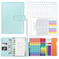 Creative Solid Color Imitation Leather Page Bookkeeping Notebook 1 Piece sku image 8