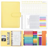 Creative Solid Color Imitation Leather Page Bookkeeping Notebook 1 Piece sku image 11