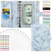 Creative Leather A6 Loose-leaf Journal Book Marbling Notebook 1 Piece sku image 4