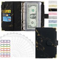 Creative Leather A6 Loose-leaf Journal Book Marbling Notebook 1 Piece sku image 2