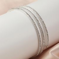 Wholesale Jewelry Shiny Round Alloy Zircon Inlay Bangle main image 3