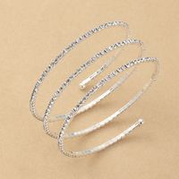 Wholesale Jewelry Shiny Round Alloy Zircon Inlay Bangle main image 4