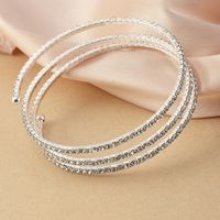 Wholesale Jewelry Shiny Round Alloy Zircon Inlay Bangle main image 2