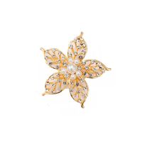 Luxurious Flower Alloy Inlay Artificial Pearls Rhinestones Women's Brooches main image 3