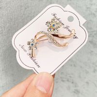Luxurious Flower Alloy Inlay Artificial Pearls Rhinestones Women's Brooches sku image 3