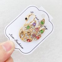 Luxurious Flower Alloy Inlay Artificial Pearls Rhinestones Women's Brooches sku image 11