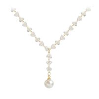 1 Piece Fashion Irregular Artificial Crystal Beaded Inlay Artificial Pearls Women's Pendant Necklace main image 2