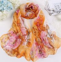 Women's Casual Flower Polyester Chiffon Scarves & Gloves sku image 5