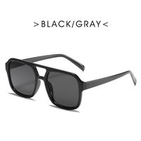Vintage Style Solid Color Ac Square Full Frame Women's Sunglasses sku image 1