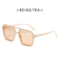 Vintage Style Solid Color Ac Square Full Frame Women's Sunglasses sku image 5