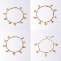 Casual Tortoise Star Dolphin 18k Gold Plated Copper Wholesale Anklet main image 1