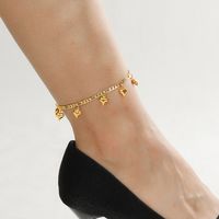 Casual Tortoise Star Dolphin 18k Gold Plated Copper Wholesale Anklet sku image 1