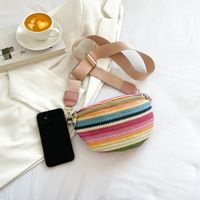 Women's Elegant Stripe Straw Waist Bags main image 4