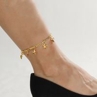 Casual Tortoise Star Dolphin 18k Gold Plated Copper Wholesale Anklet sku image 2