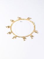 Casual Tortoise Star Dolphin 18k Gold Plated Copper Wholesale Anklet main image 8