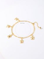 Casual Tortoise Star Dolphin 18k Gold Plated Copper Wholesale Anklet main image 2