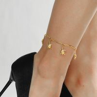 Casual Tortoise Star Dolphin 18k Gold Plated Copper Wholesale Anklet sku image 4