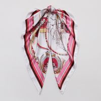 Women's Retro Floral Satin Printing Scarves & Gloves sku image 1