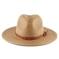 Women's Retro Solid Color Flat Eaves Fedora Hat main image 1