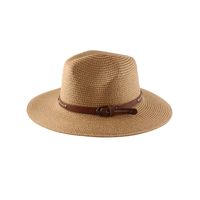 Women's Retro Solid Color Flat Eaves Fedora Hat main image 5