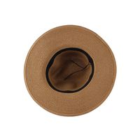Women's Retro Solid Color Flat Eaves Fedora Hat main image 3