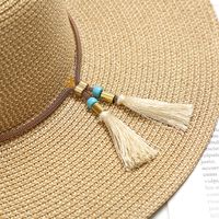 Women's Vacation Solid Color Flat Eaves Sun Hat Straw Hat main image 4