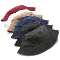 Unisex Simple Style Solid Color Wide Eaves Bucket Hat main image 5