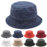 Unisex Simple Style Solid Color Wide Eaves Bucket Hat main image 1