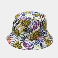 Unisex Casual Color Block Flower Wide Eaves Bucket Hat sku image 6