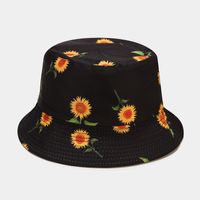 Unisex Lässig Farbblock Blume Breite Traufen Bucket Hat sku image 38