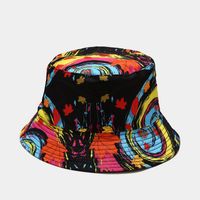 Unisex Casual Color Block Flower Wide Eaves Bucket Hat sku image 14