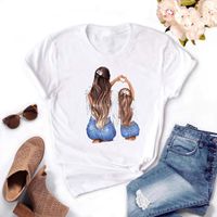 Women's T-shirt Short Sleeve T-shirts Printing Vintage Style Human Letter Bear main image 3