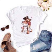 Women's T-shirt Short Sleeve T-shirts Printing Vintage Style Human Letter Bear main image 2