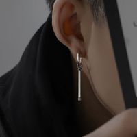 1 Piece Hip-hop Geometric Stainless Steel Plating Men's Drop Earrings main image 6