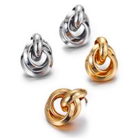 Wholesale Jewelry 1 Pair Retro Geometric Metal Earrings main image 5