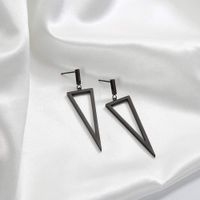 Wholesale Jewelry 1 Pair Punk Triangle Metal Earrings sku image 1