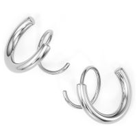 1 Pair Simple Style The Answer Plating Stainless Steel Gold Plated Earrings main image 5