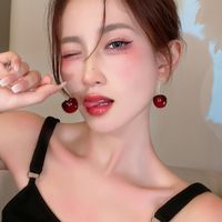 Wholesale Jewelry 1 Pair Sweet Cherry Alloy Earrings main image 3