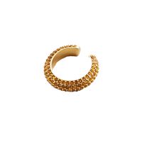 Wholesale Jewelry Exaggerated C Shape Alloy Zircon Inlay Ear Clips sku image 1