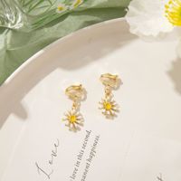 Bijoux En Gros 1 Paire Élégant Cerise Forme De Cœur Fleur Alliage Perles Artificielles Clips D'oreille sku image 9