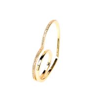 Copper 18K Gold Plated IG Style Simple Style Commute Inlay Heart Shape Zircon Rings main image 9