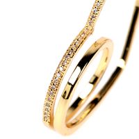 Copper 18K Gold Plated IG Style Simple Style Commute Inlay Heart Shape Zircon Rings main image 6