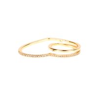 Copper 18K Gold Plated IG Style Simple Style Commute Inlay Heart Shape Zircon Rings main image 7