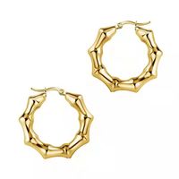 1 Pair Fashion Solid Color Plating Stainless Steel Gold Plated Earrings sku image 32