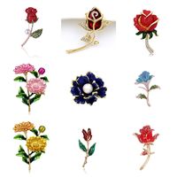 Romantic Flower Alloy Inlay Artificial Pearls Rhinestones Women's Brooches main image 1